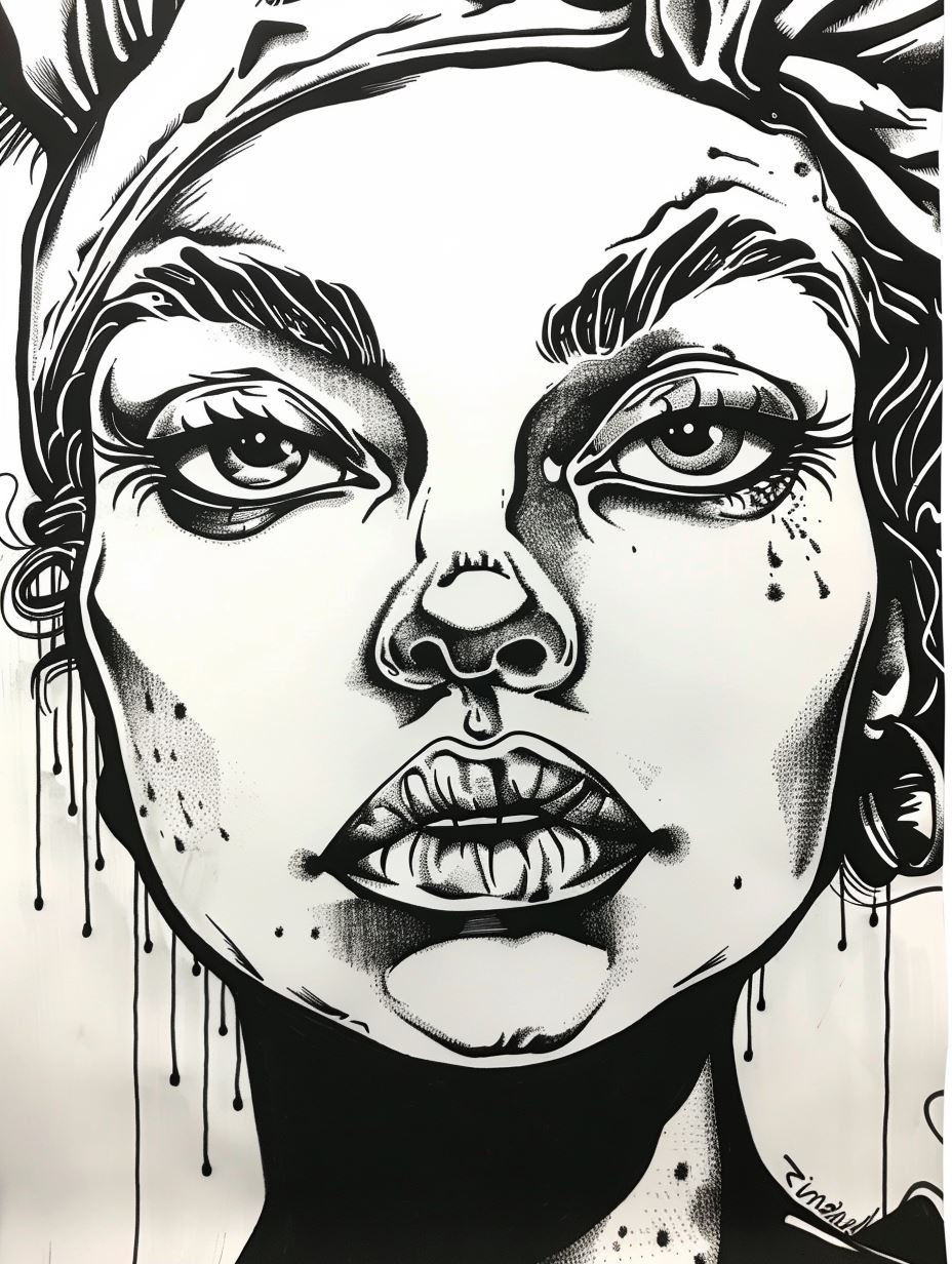 Bold Ink Portraiture Study - Image 2