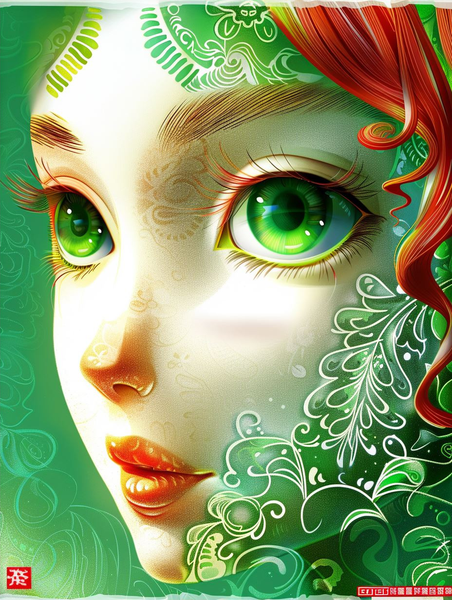 Emerald Visions: A Digital Art Study - Image 2