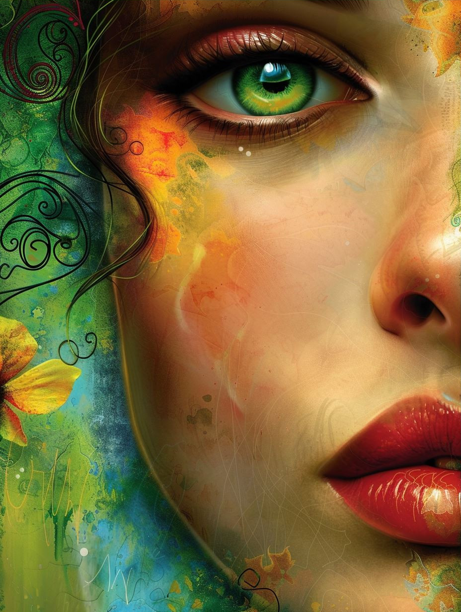Ethereal Flora Portrait Collage - Image 3