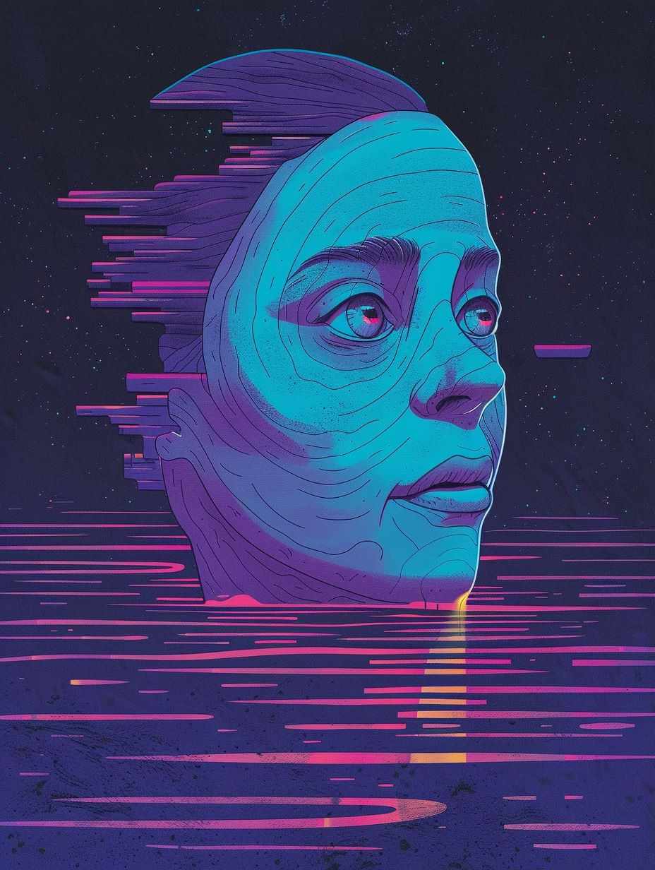 Neon Glitch Digital Soul