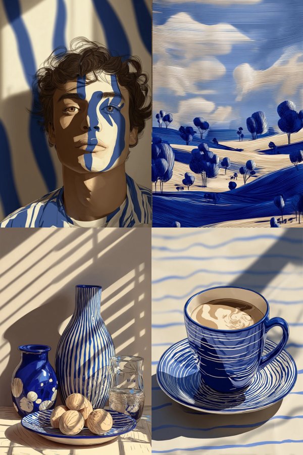 Azure Shadow Portrait