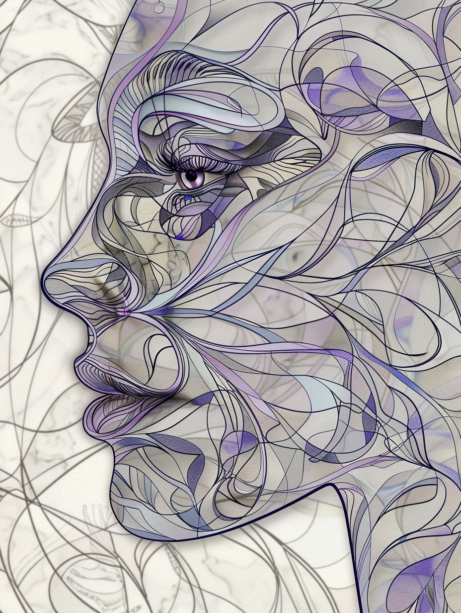 Ethereal Violet Contours - Image 2