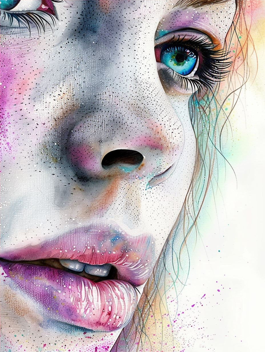 Prismatic Watercolor Dream Portrait - Image 4