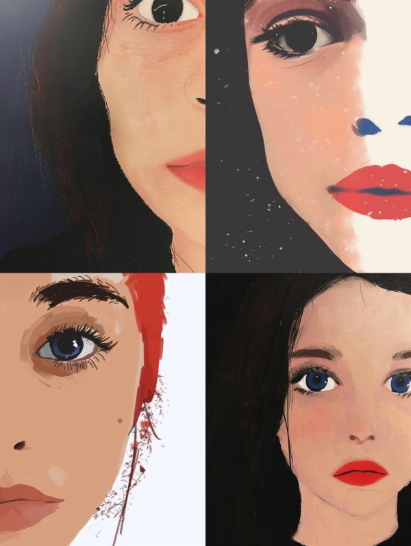 Fragmented Gazes: A Study of Portraits