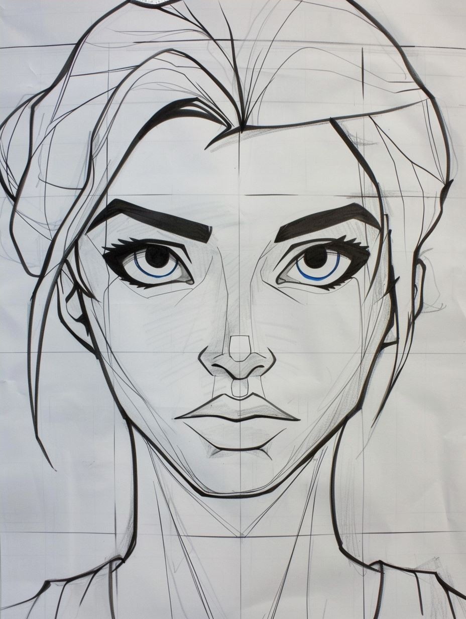 Bold Monochrome Ink Portrait - Image 4