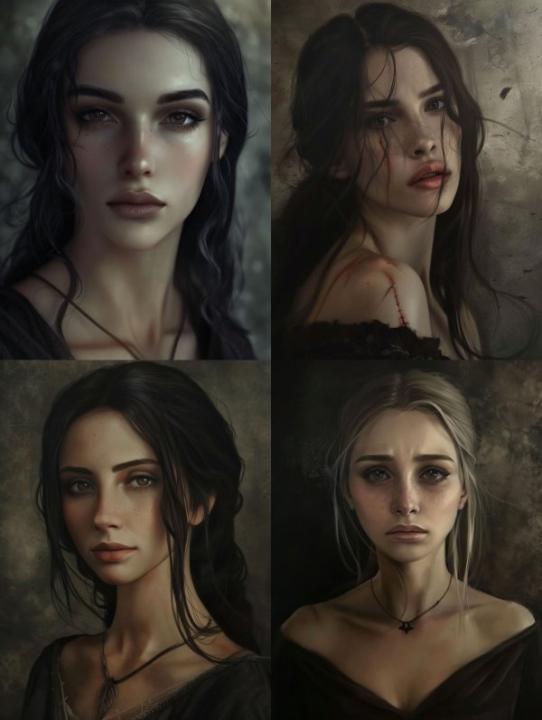 Shadows of Sorrow: Four Dark Portraits