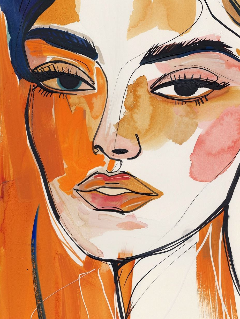 Abstract Modernist Female Portraits - Image 2