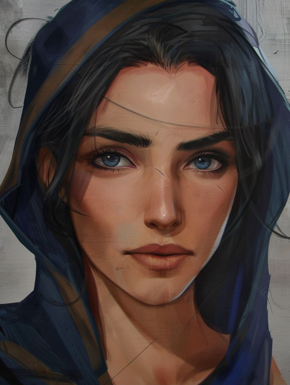 Mystic Azure Gaze Portraits - Image 1