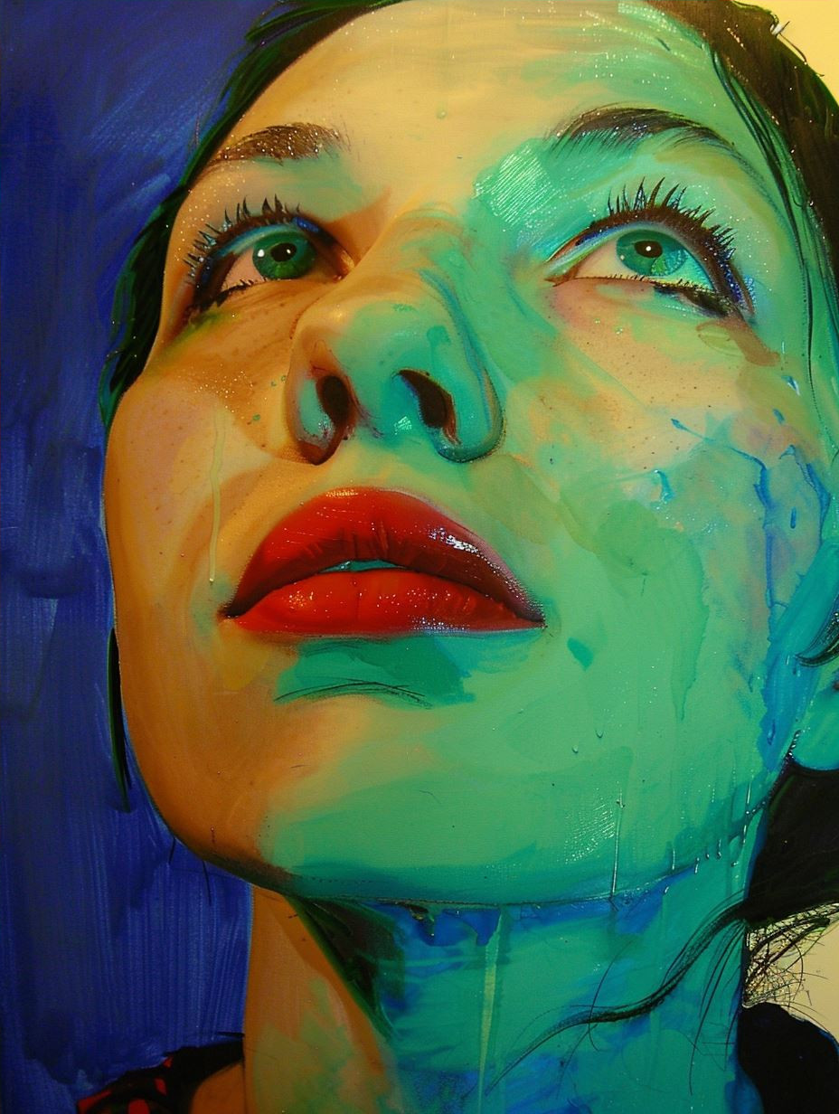 Neon Shadow Portrait Study - Image 4