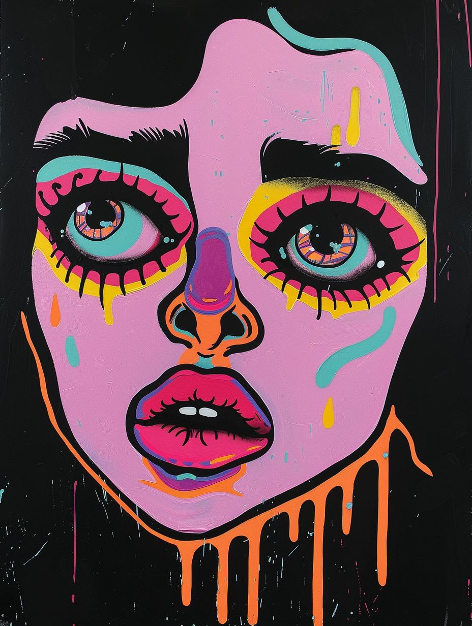 Neon Dreams: Psychedelic Portrait Collection - Image 4