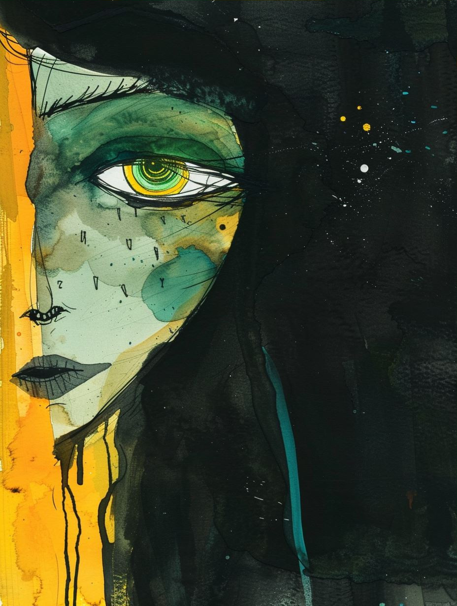Abstract Melancholy in Ochre Tones - Image 3