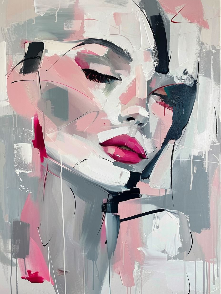 Abstract Pastel Portrait Study - Image 4