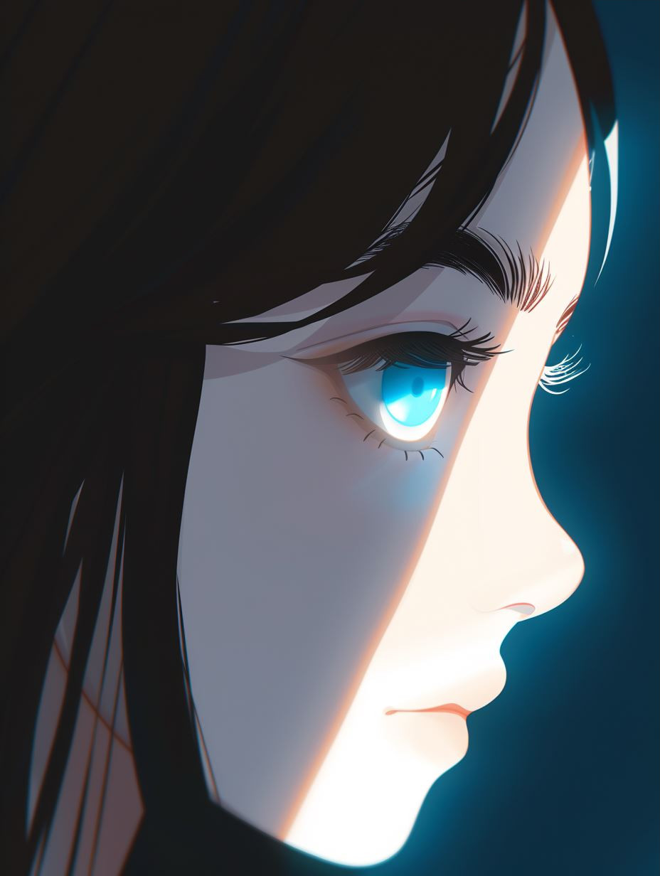 Ethereal Midnight Silhouette Portrait - Image 3