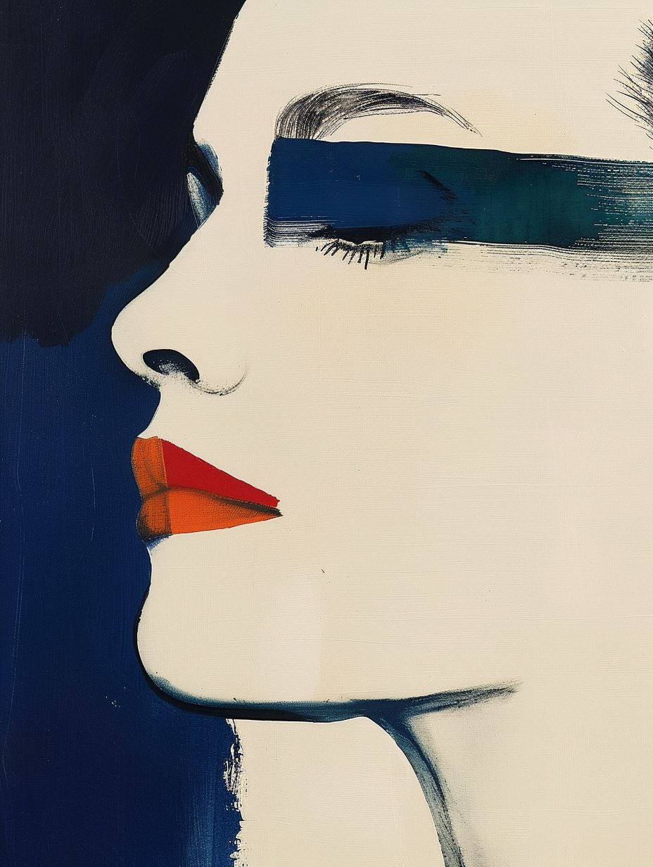 Modernist Minimalist Female Portraits - Image 1