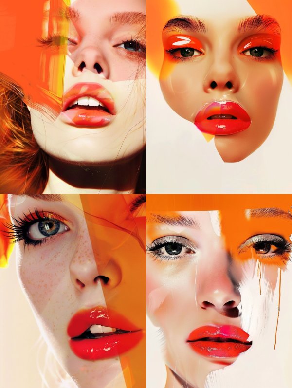 Prismatic Amber Light Portrait