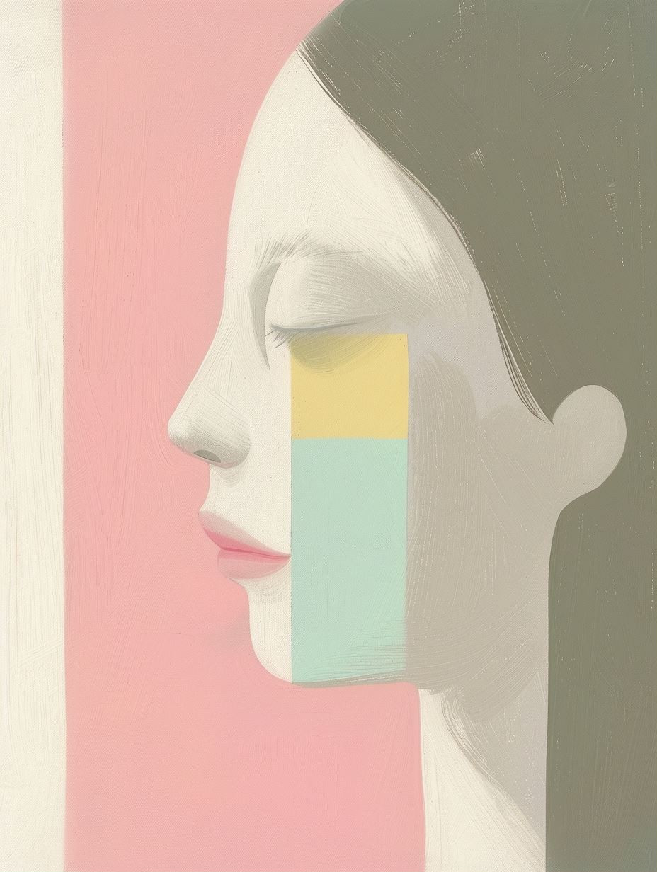 Pastel Dreams of Silent Thought - Image 1