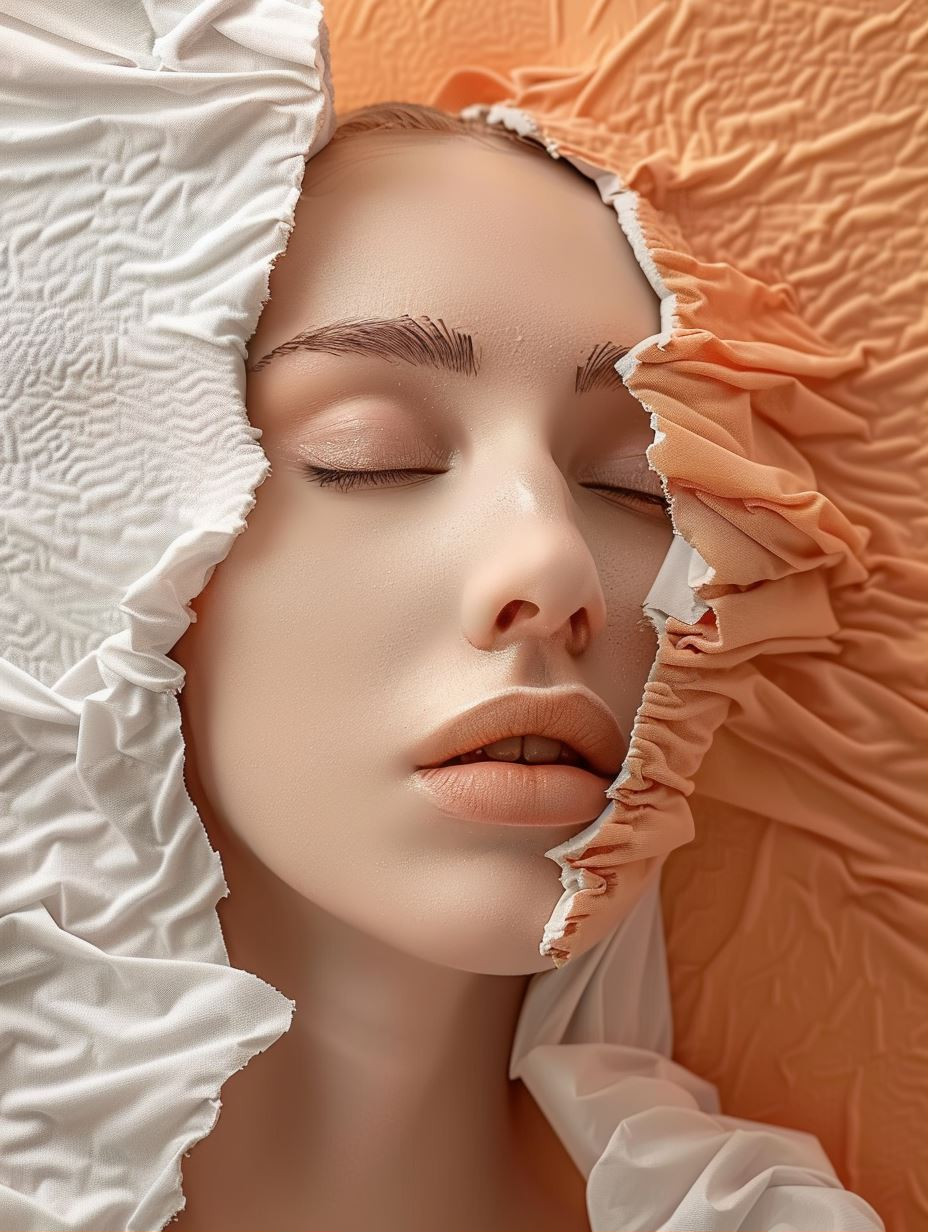 Surreal Orange Texture Portraits - Image 1