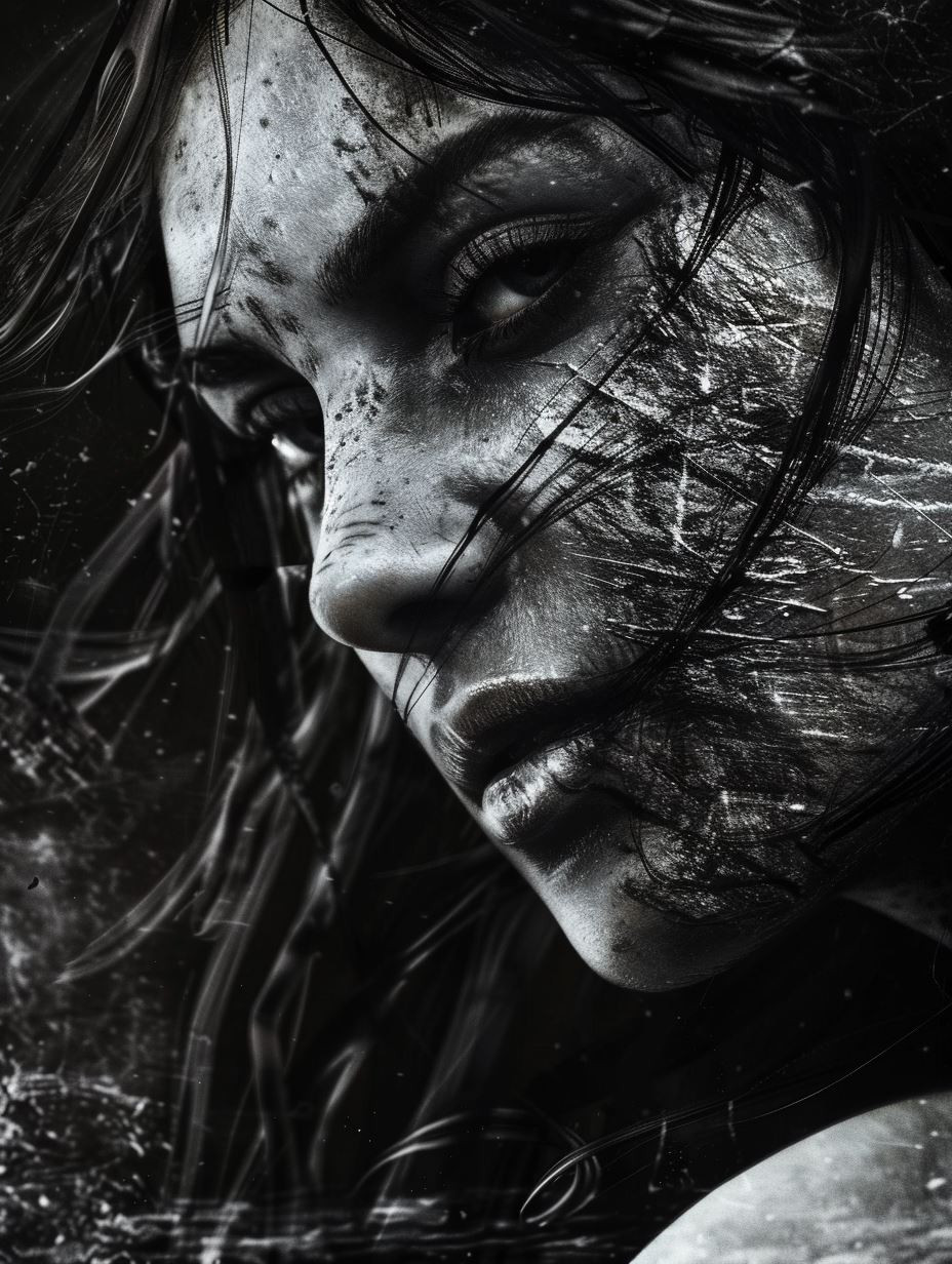 Gritty Monochrome Survival Portrait - Image 4