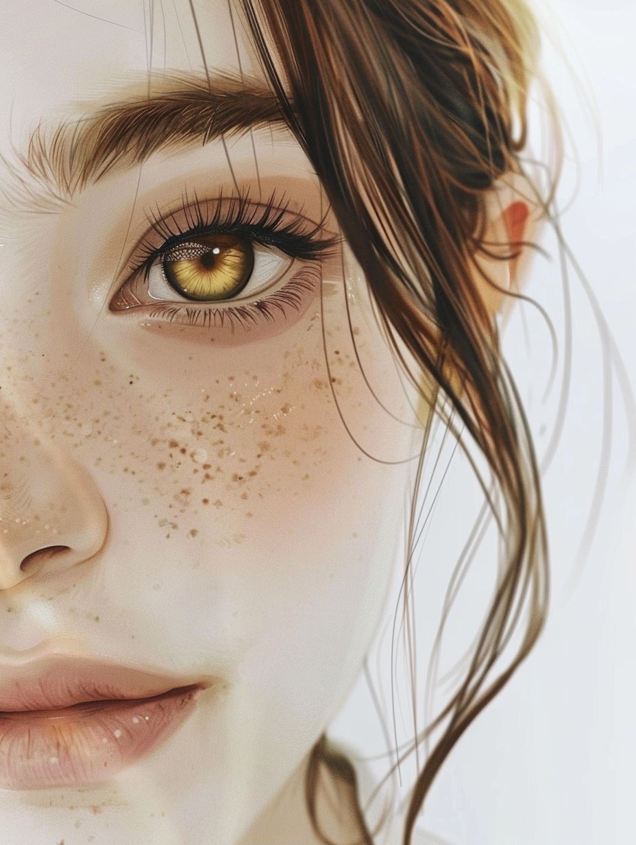 Golden Gaze Ethereal Portrait