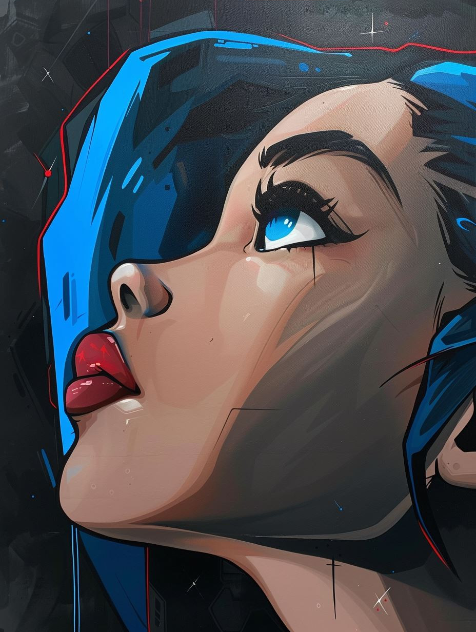 Cybernetic Gaze Neon Soul - Image 4
