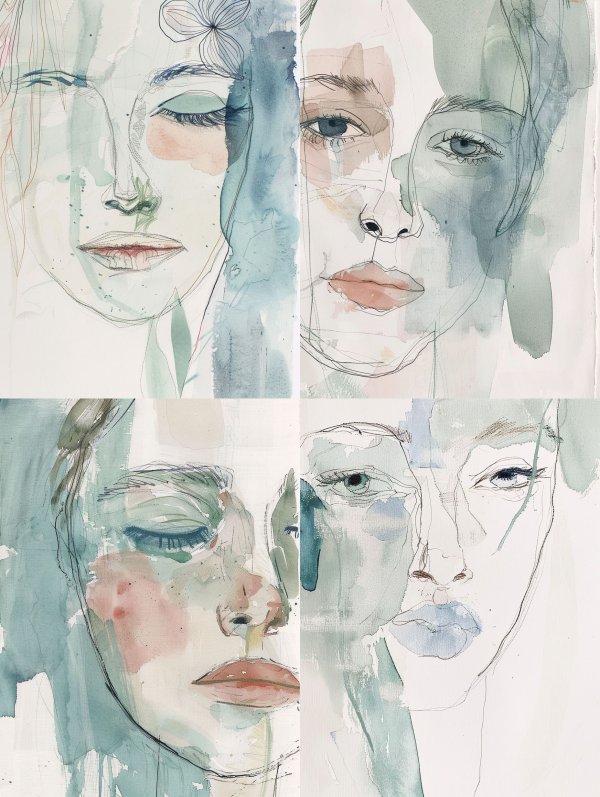 Ethereal Whispers in Watercolor