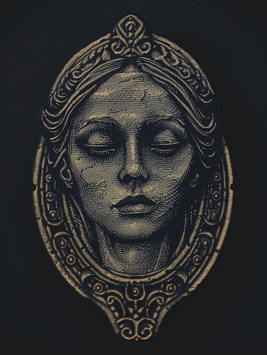 Vintage Etched Noir Portrait - Image 2