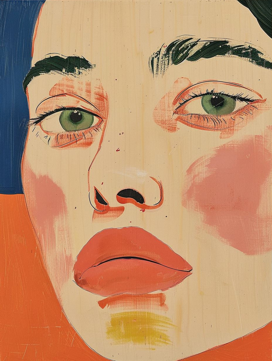 Modernist Portraits in Bold Hue - Image 3