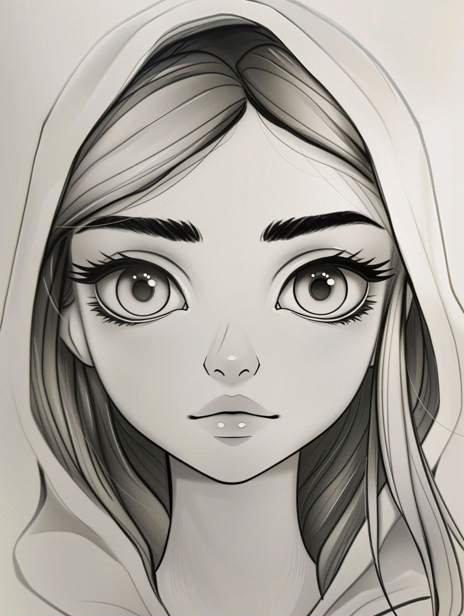 Digital Art Portraits of Expressive Young Women - Image 1