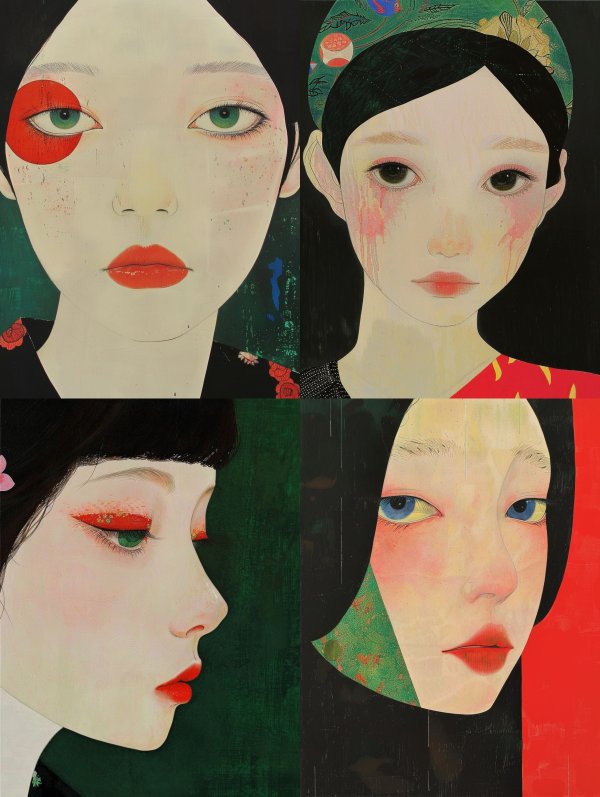 Minimalist Ethereal Asian Portrait