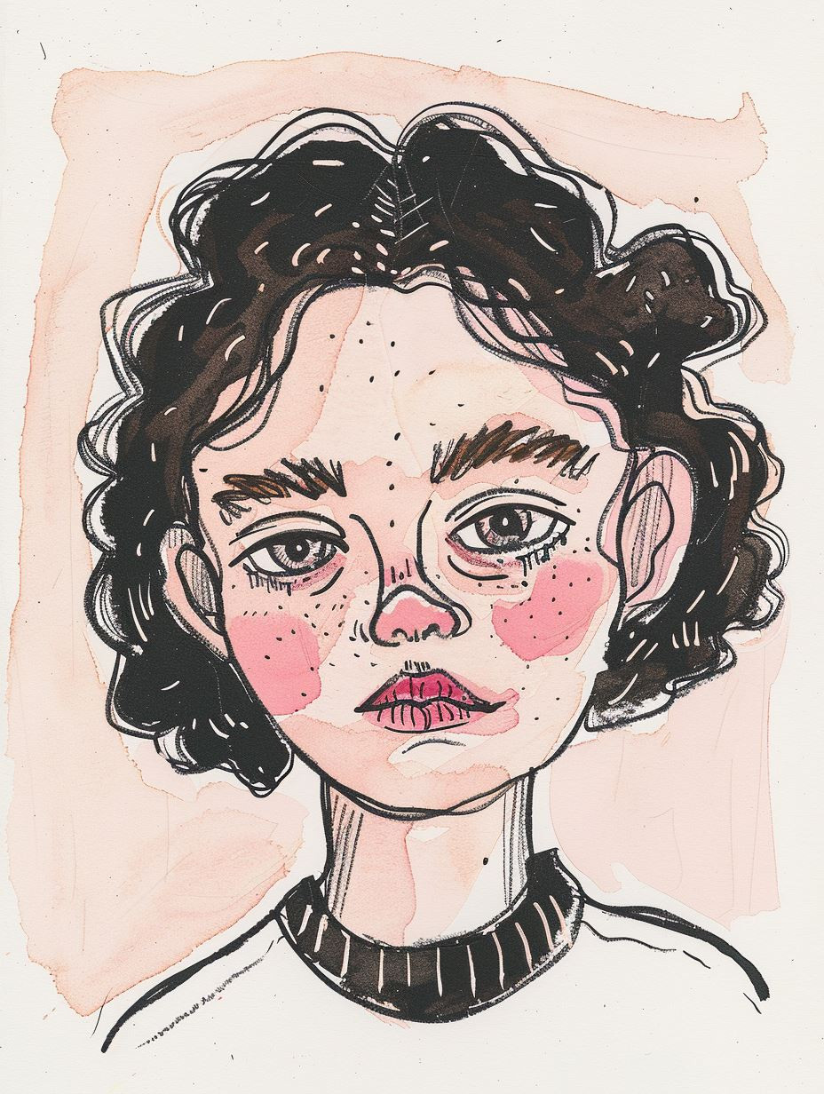 Whimsical Hand Drawn Portrait Studies - Image 2