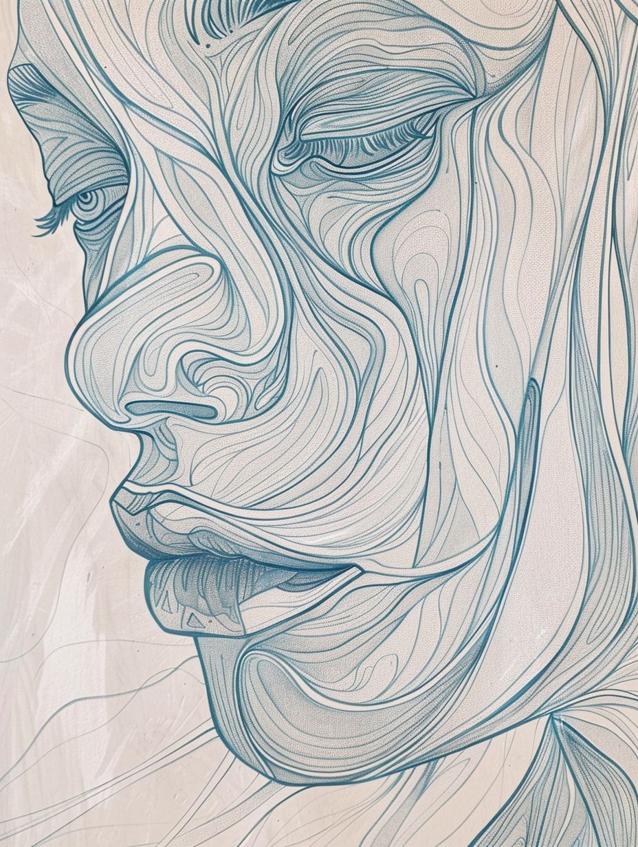 Fluid Linear Portrait Study - Image 4