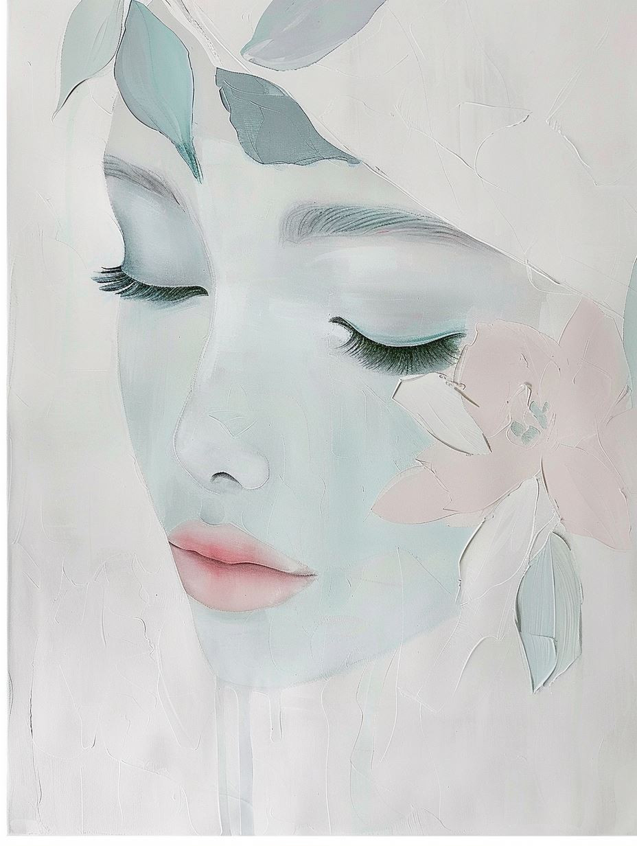 Ethereal Whispers in Mint and Rose - Image 2