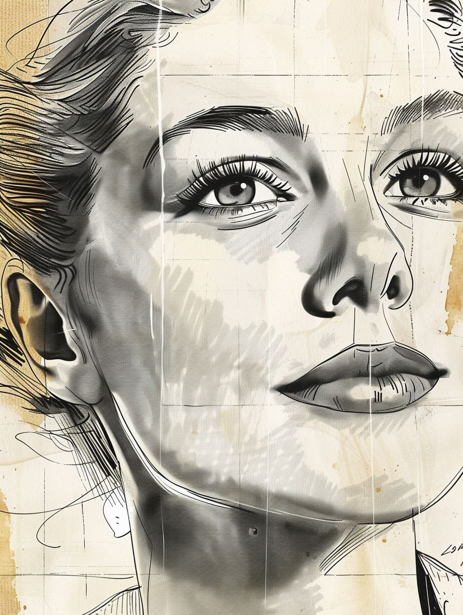 Architectural Blueprint of a Face - Image 3