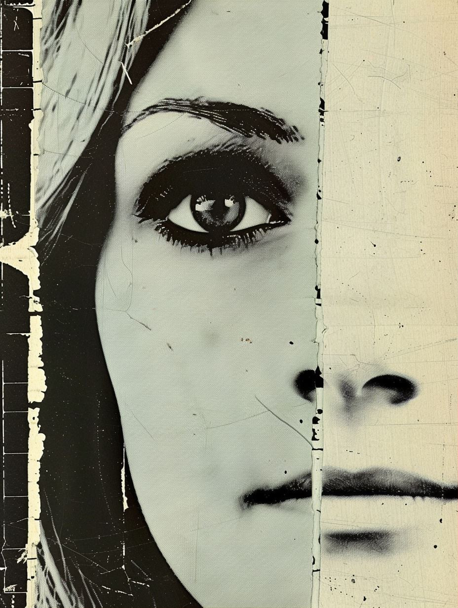 Vintage Pop Art Portrait Collage - Image 1