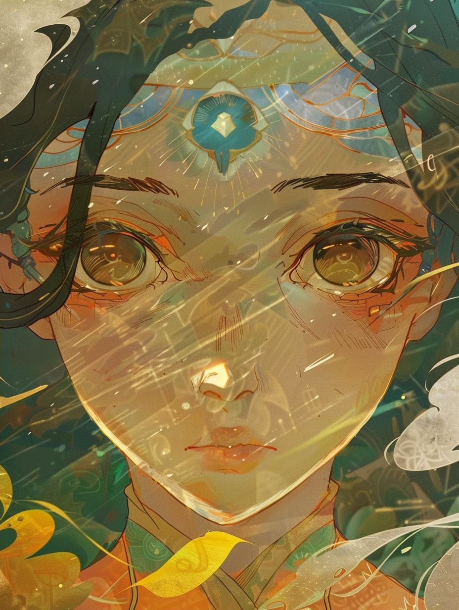 Ethereal Golden Spirit Portrait - Image 2
