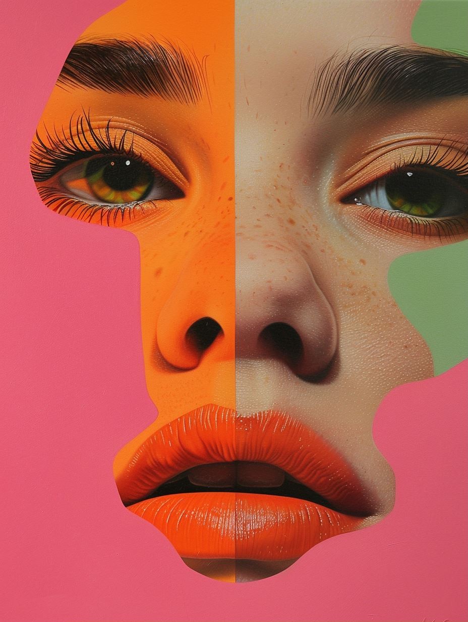 Chromatic Split Portrait Study - Image 1