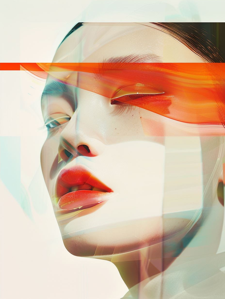 Ethereal Glass Prism Portrait - Image 4