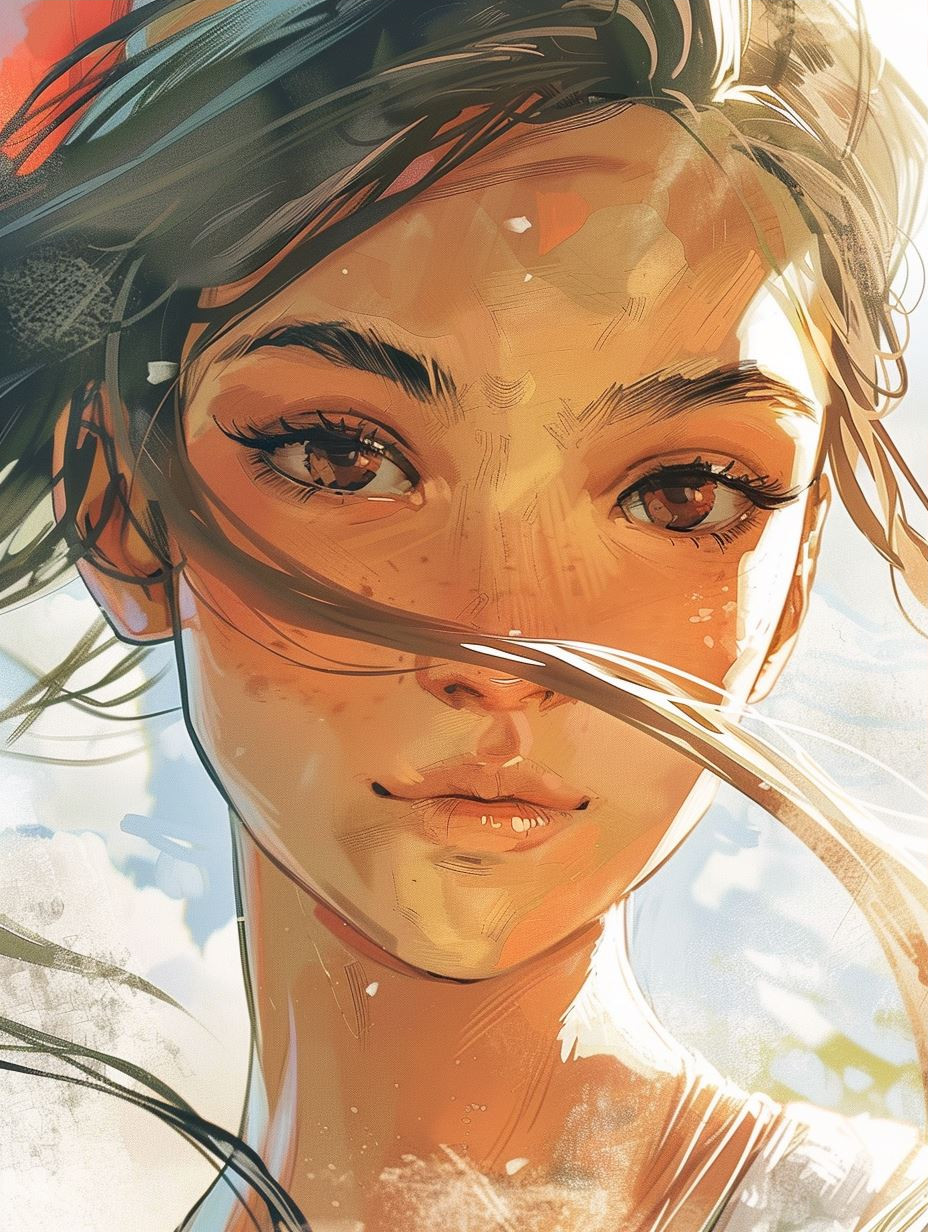 Ethereal Gazes: A Digital Portrait Study - Image 3