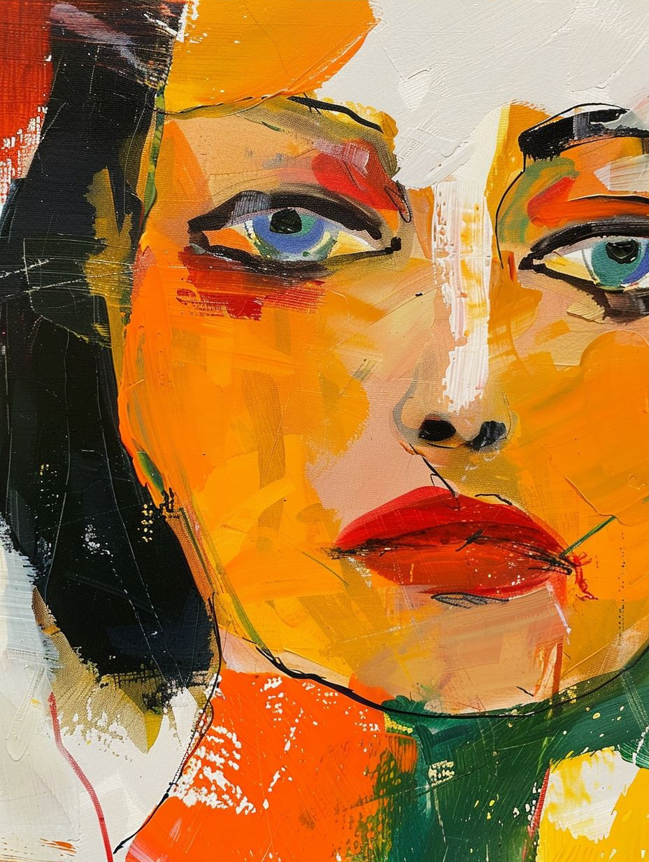 Abstract Expressionist Fragmented Portrait - Image 3