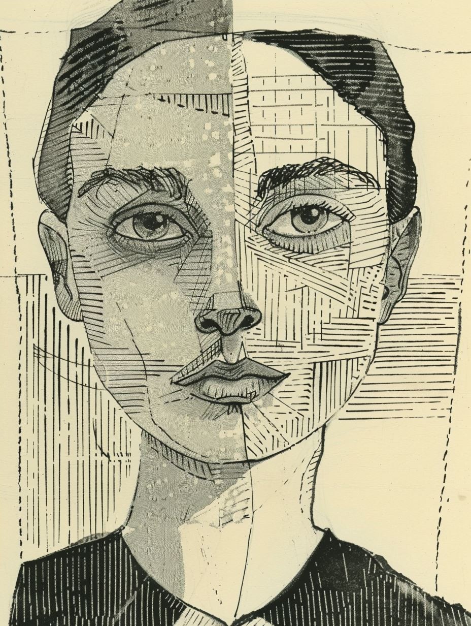 Vintage Halftone Portrait Study - Image 4
