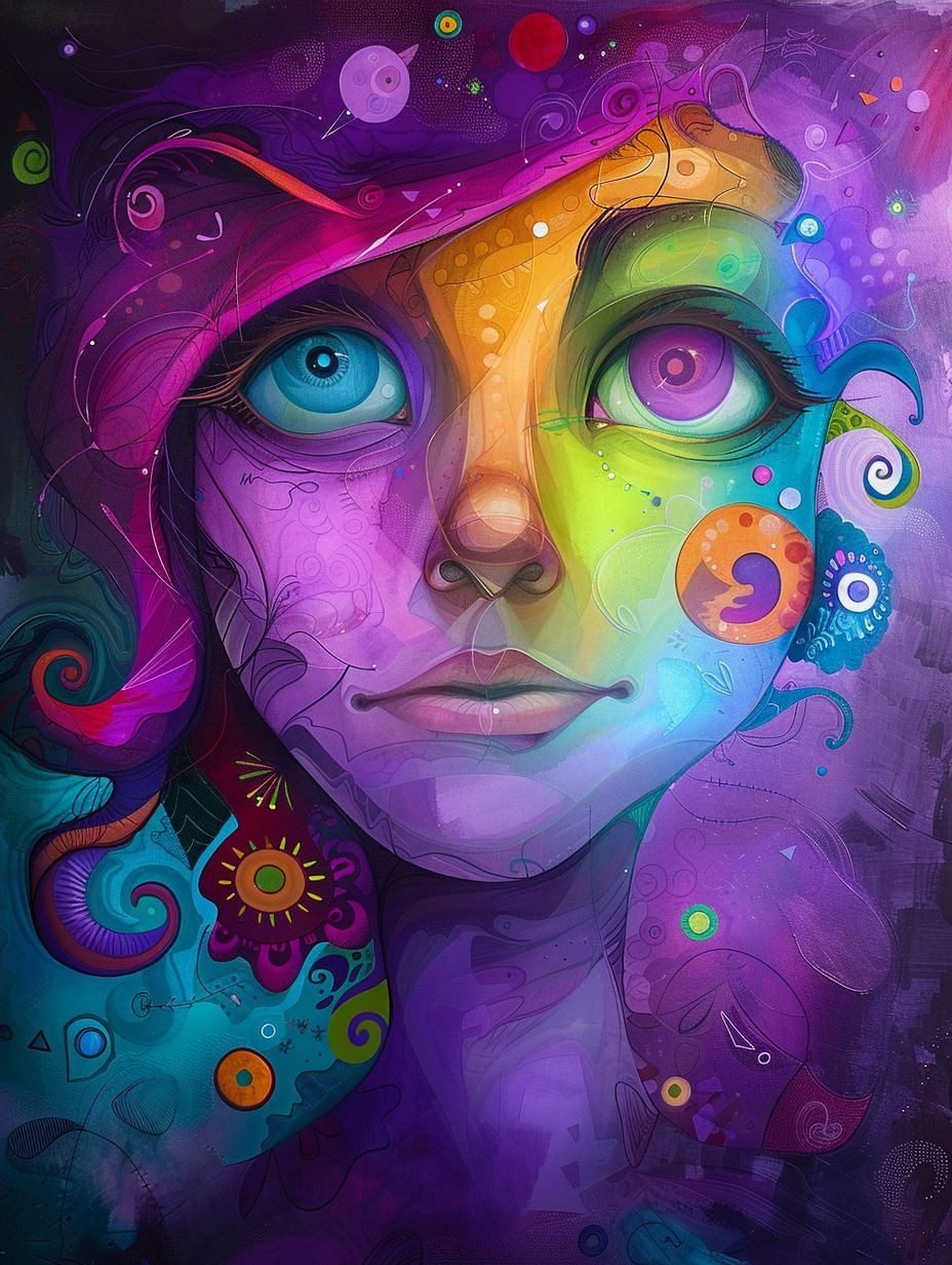 Psychedelic Dream of Violet Hues - Image 4