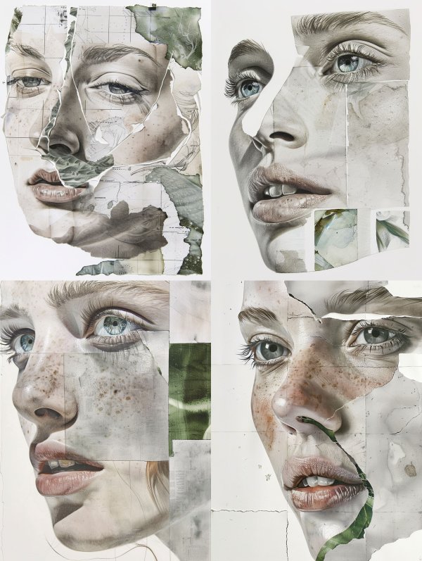 Fragmented Beauty: A Mixed Media Study