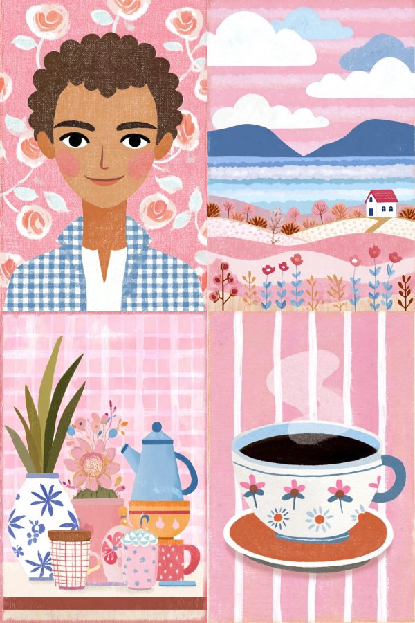 Pastel Floral Portrait