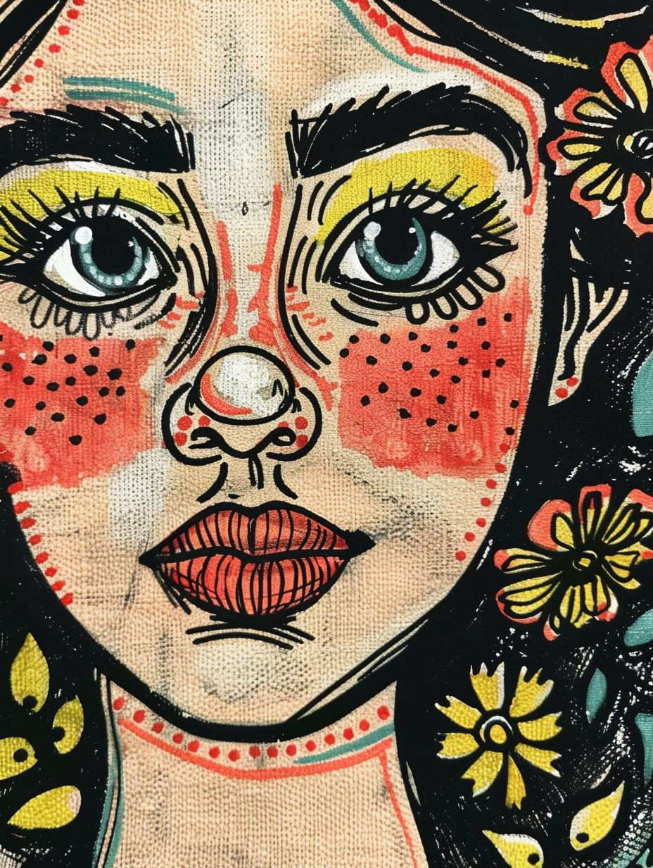 Bohemian Folk Art Portrait