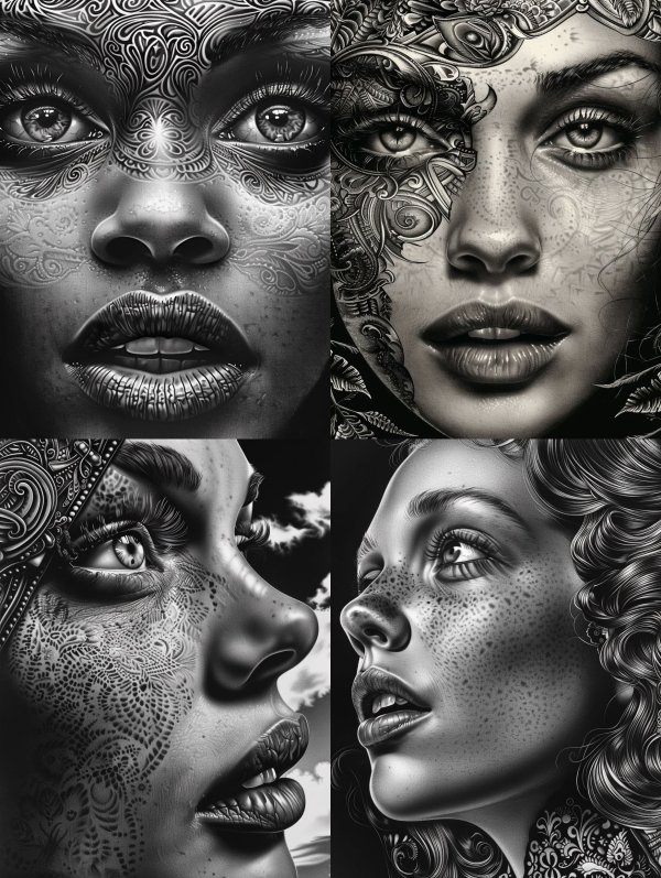 Monochrome Ethereal Portraiture Study