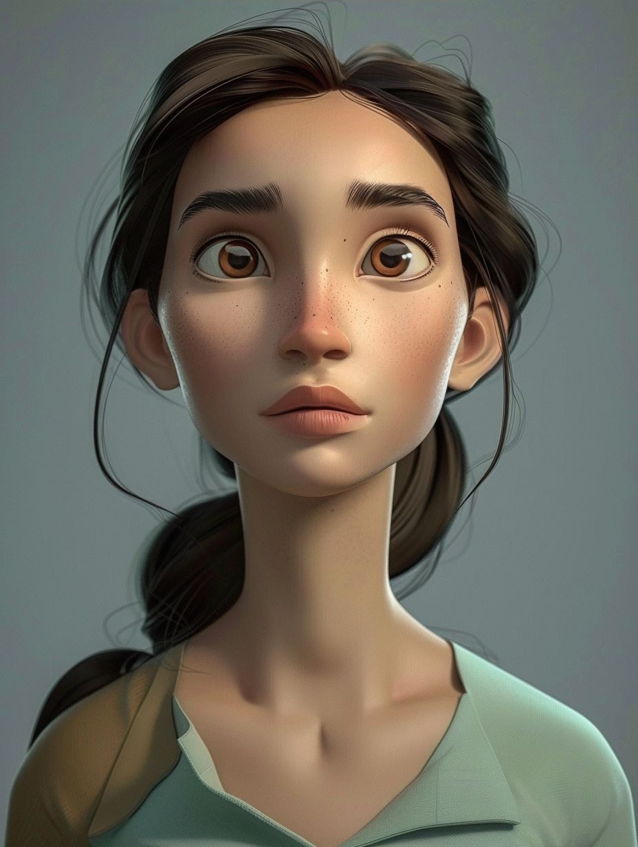 Whimsical Digital Portraits of Stylized Girls - Image 3