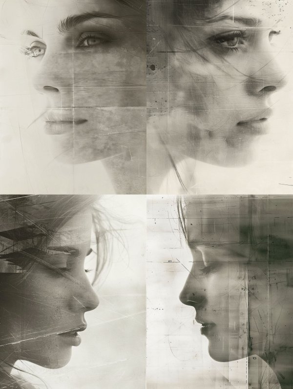 Fragmented Gaze in Sepia