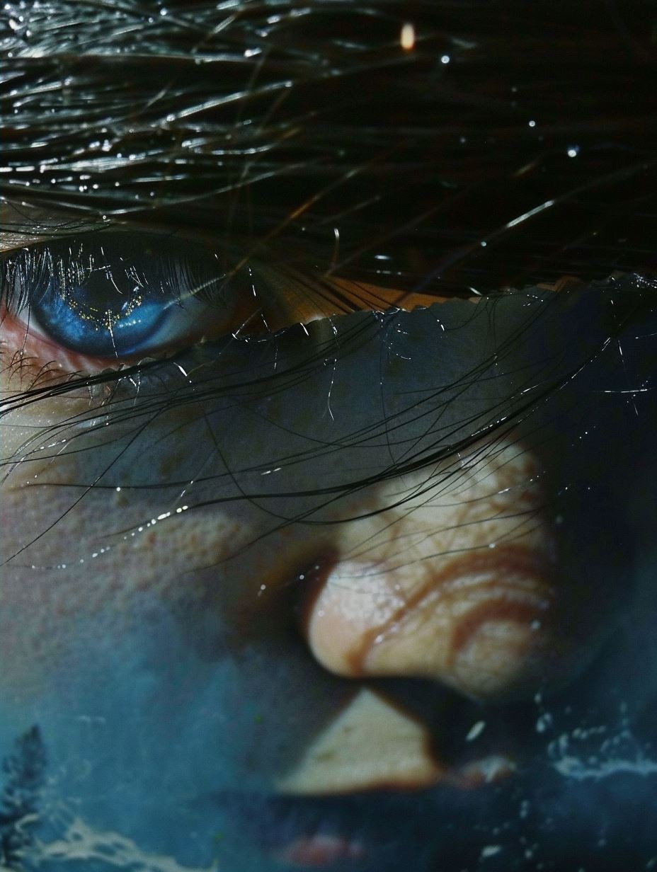 Submerged Gaze in Deep Azure - Image 4