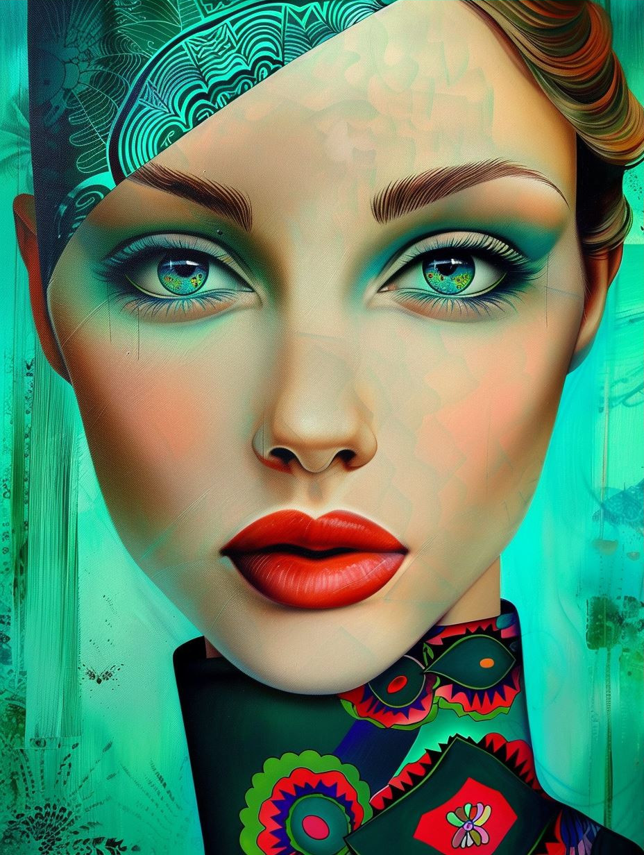 Ethereal Teal Dream Portraits - Image 3