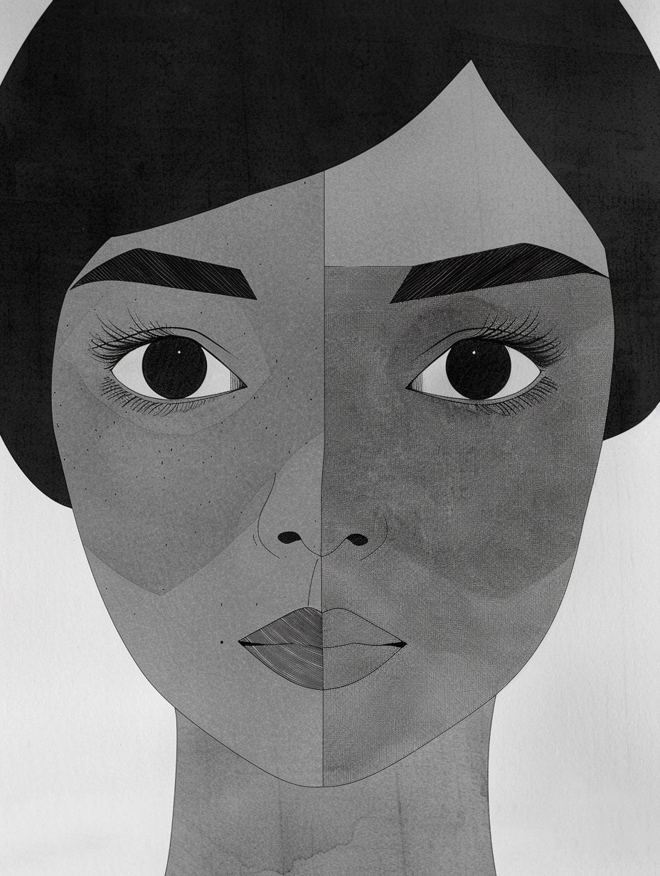 Fragmented Duality in Monochrome - Image 2